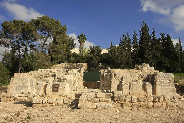 Israel, Shephelah, ruins of a Byzantine-Crusader basilica at Emmaus-Nicopolis