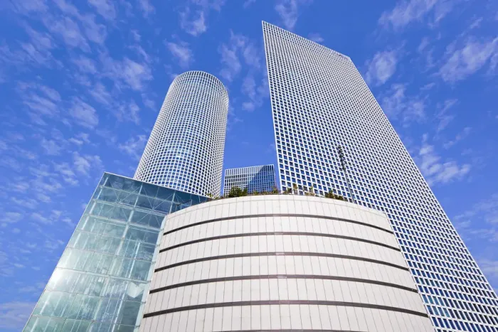 Framed Print : Israel, Tel Aviv, Azrieli Towers, largest business and commercial centre in the Middle Framed Print : Israel, Tel Aviv, Azrieli Towers, largest business and commercial centre in the Middle