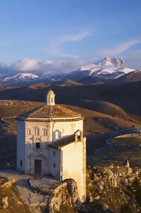 Framed Print : Italy, Abruzzo, Rocca Calascio. The Church of Santa Maria della Pieta at sunrise Framed Print : Italy, Abruzzo, Rocca Calascio. The Church of Santa Maria della Pieta at sunrise