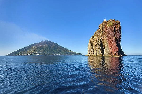 Italy, Aeolian Islands, Mediterranean Sea, small island near Stromboli volcano