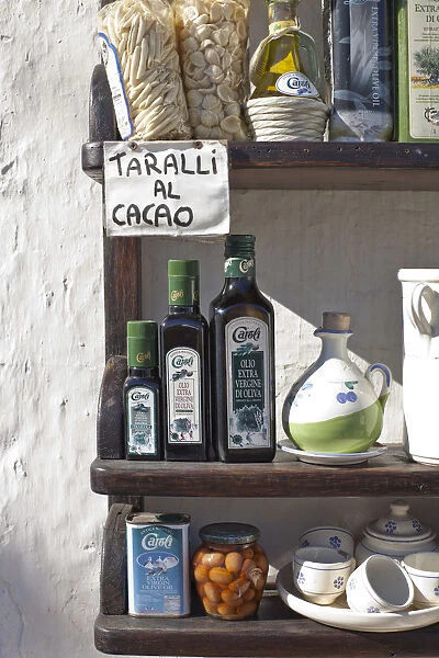 Italy, Apulia, Bari district, Itria Valley. Alberobello. Typical Products