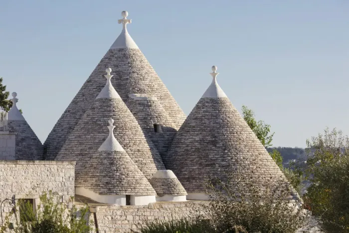 Framed Print : Italy, Apulia (Puglia), Bari district, Itria Valley, traditional trulli rooftops