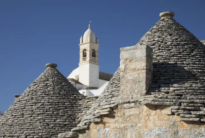 Framed Print : Italy, Apulia (Puglia), Bari district, Itria Valley, traditional trulli rooftops Framed Print : Italy, Apulia (Puglia), Bari district, Itria Valley, traditional trulli rooftops