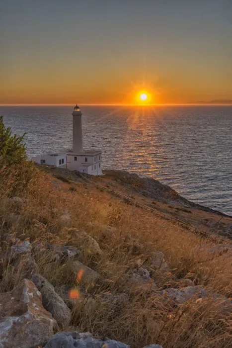 Framed Print : Italy, Apulia, Salento, Capo d Otranto, Sunrise over lighthouse Palascio Framed Print : Italy, Apulia, Salento, Capo d Otranto, Sunrise over lighthouse Palascio