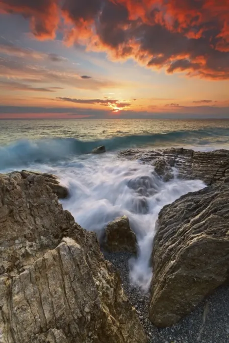 Framed Print : Italy, Calabria, Sunset at Leucopetra Cliff Framed Print : Italy, Calabria, Sunset at Leucopetra Cliff