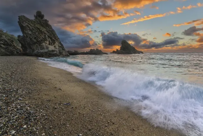 Framed Print : Italy, Calabria, Sunset at Ulivarella Rock Framed Print : Italy, Calabria, Sunset at Ulivarella Rock