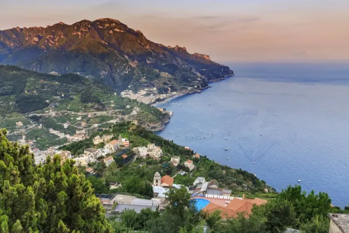 Framed Print : Italy, Campagnia, Amalfi Coast, Ravello. The Coastline from the town of Ravello