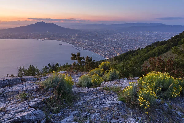 Italy, Campania, Napoli district, view from Faito mountain