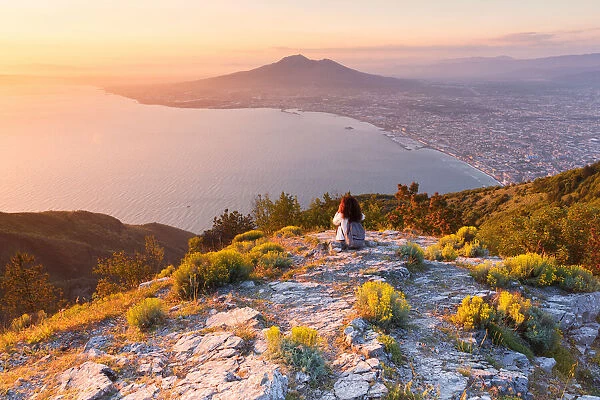 Italy, Campania, Napoli district, view from Faito mountain