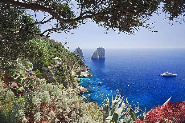 Italy, Campania, Napoli district, Capri. Faraglioni