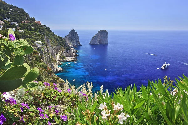 Italy, Campania, Napoli district, Capri. Faraglioni