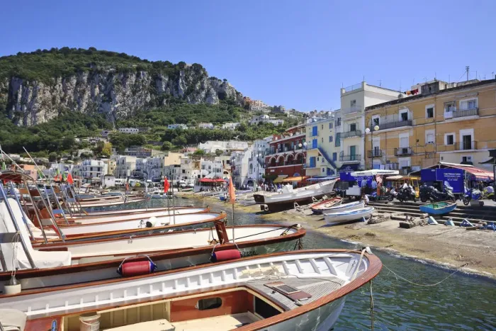 Framed Print : Italy, Campania, Napoli district, Capri. Marina Grande Harbour Framed Print : Italy, Campania, Napoli district, Capri. Marina Grande Harbour