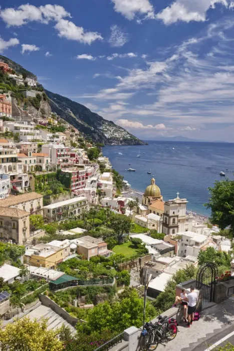 Framed Print : Italy, Campania, Salerno district, Amalfi Coast, Positano. Santa Maria Assunta church
