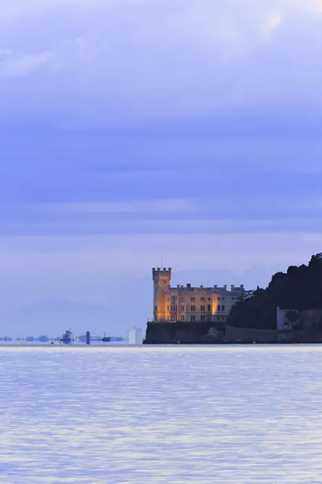 Framed Print : Italy, Friuli Venezia Giulia, Trieste, Sunrise at the Miramare Castle Framed Print : Italy, Friuli Venezia Giulia, Trieste, Sunrise at the Miramare Castle