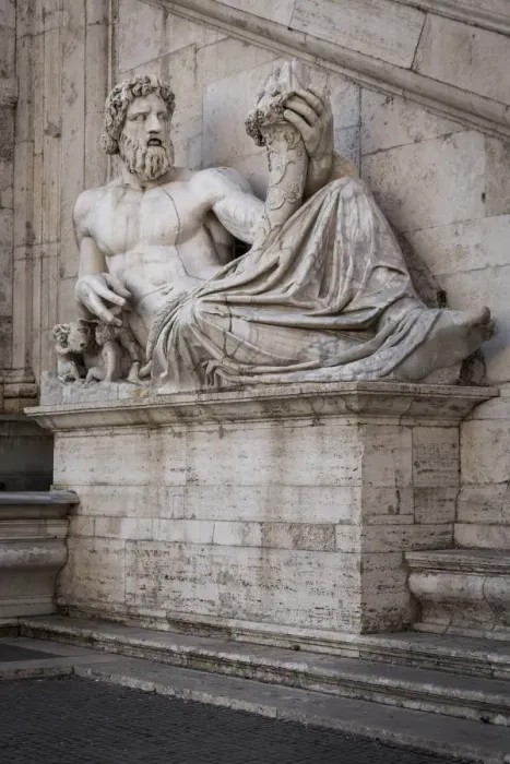 Framed Print : Italy, Latium, Lazio. Rome, Roma. Campidoglio. Detail of the Tiber river statue Framed Print : Italy, Latium, Lazio. Rome, Roma. Campidoglio. Detail of the Tiber river statue