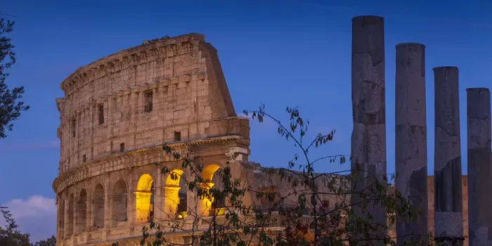 Framed Print : Italy, Lazio, Rome, The Colosseum illuminated at night