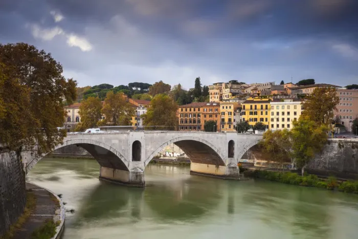 Framed Print : Italy, Lazio, Rome, Principe bridge