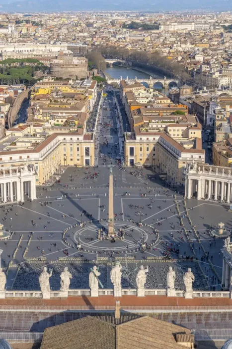 Framed Print : Italy, Lazio, Rome, The Vatican, St Peters Square from St Peters Basilica Framed Print : Italy, Lazio, Rome, The Vatican, St Peters Square from St Peters Basilica