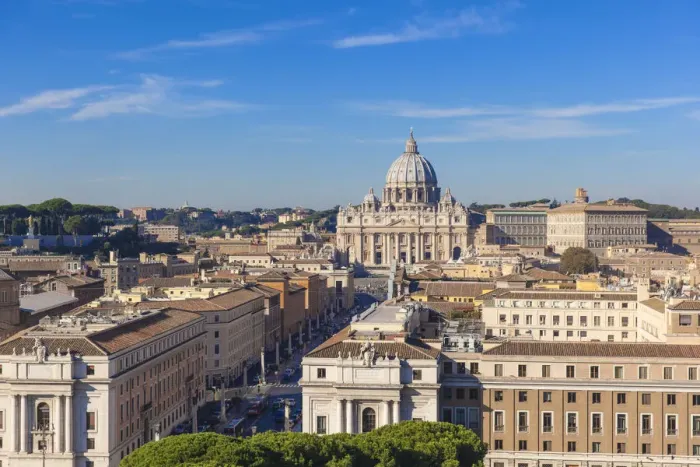 Framed Print : Italy, Lazio, Rome, View of St. Peters Basilica Framed Print : Italy, Lazio, Rome, View of St. Peters Basilica
