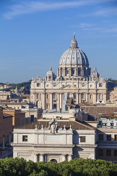 Italy, Lazio, Rome, View of St. Peters Basilica