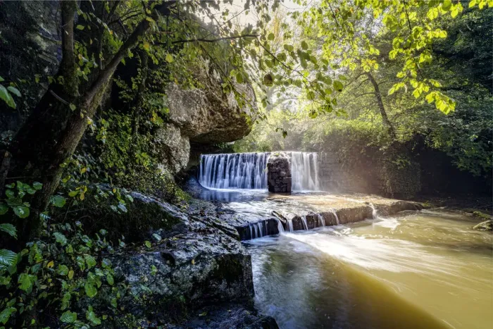 Framed Print : Italy, Lazio: waterfalls of Fosso Castello in Chia town Framed Print : Italy, Lazio: waterfalls of Fosso Castello in Chia town