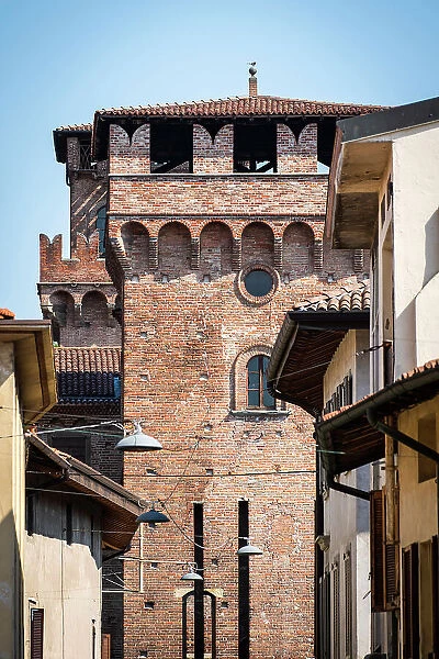 Italy, Lombardy, Bergamo, Urgnano, The North Tower of the Urgnanos Fortress