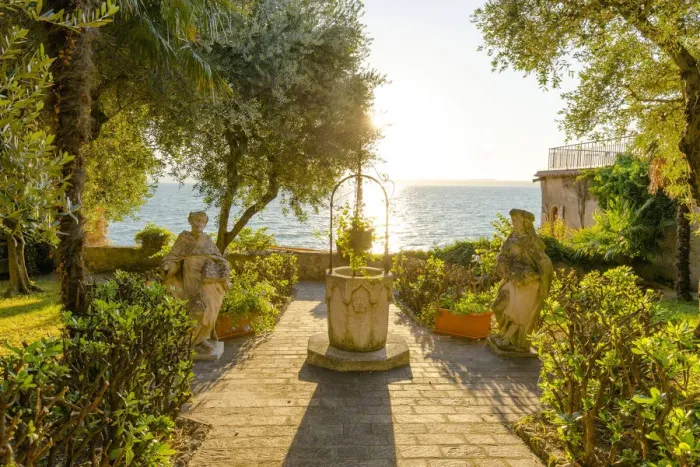 Framed Print : Italy. Lombardy. Brescia district. Lake Garda. Sirmione. Private Garden Framed Print : Italy. Lombardy. Brescia district. Lake Garda. Sirmione. Private Garden