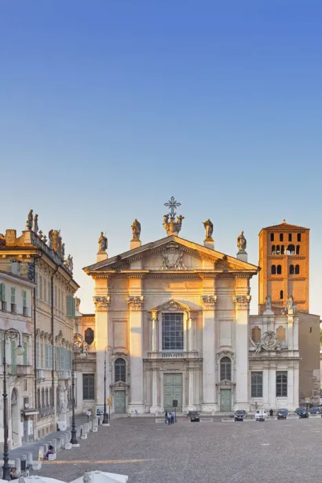 Framed Print : Italy, Lombardy, Mantova district, Mantua, The Cathedral in Sordello Square