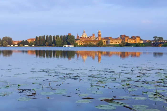 Framed Print : Italy, Lombardy, Mantova district, Mantua, View towards the town and Lago Inferiore Framed Print : Italy, Lombardy, Mantova district, Mantua, View towards the town and Lago Inferiore