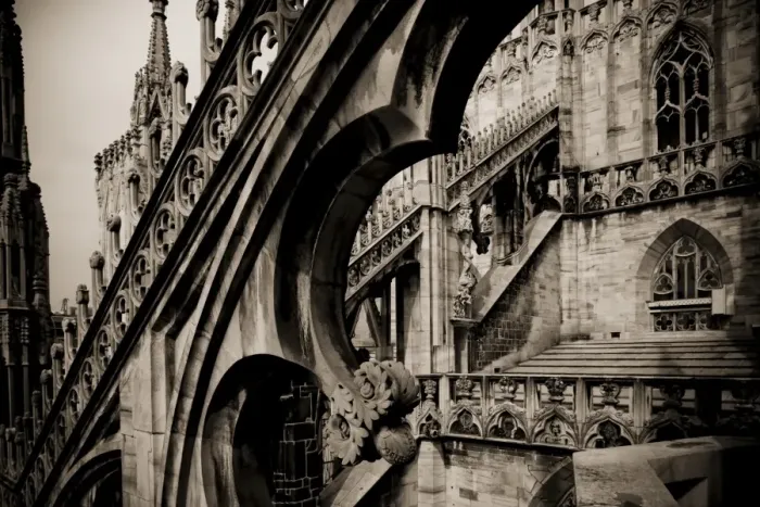 Framed Print : Italy, Lombardy, Milan, Piazza Duomo, Duomo cathedral, roof detail Framed Print : Italy, Lombardy, Milan, Piazza Duomo, Duomo cathedral, roof detail