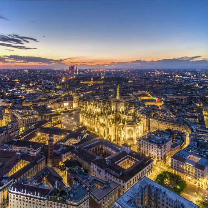 Framed Print : Italy, Lombardy, Milan, Piazza Duomo with the domes of Galleria Vittorio Emanuele II Framed Print : Italy, Lombardy, Milan, Piazza Duomo with the domes of Galleria Vittorio Emanuele II
