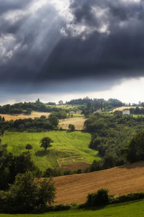 Framed Print : Italy, Marche. Macerata district. Countryside