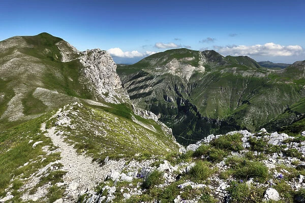Italy, Marche, Sibillini mountain range, Mount Bove in Summer