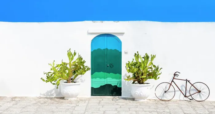 Framed Print : Italy, Puglia, Ostuni, Foggia district, Door and cacti Framed Print : Italy, Puglia, Ostuni, Foggia district, Door and cacti