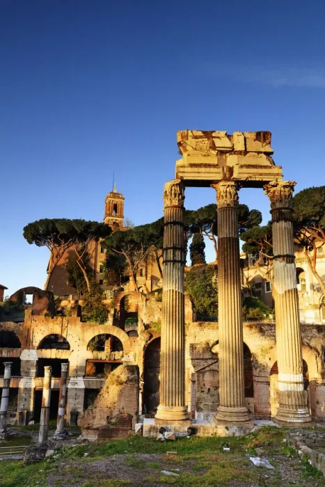 Framed Print : Italy, Rome, Colosseum and Roman Forum at sunrise Framed Print : Italy, Rome, Colosseum and Roman Forum at sunrise
