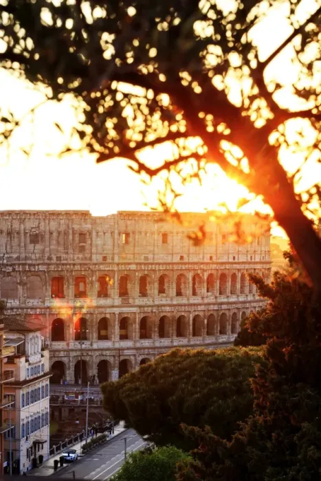 Framed Print : Italy, Rome, Colosseum and Roman Forum at sunset Framed Print : Italy, Rome, Colosseum and Roman Forum at sunset