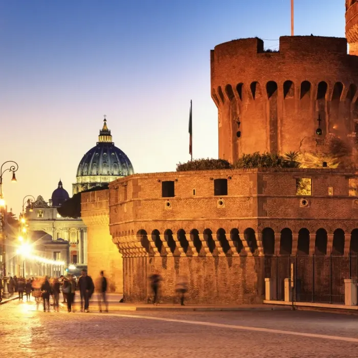 Framed Print : Italy, Rome, St. Peter Basilica by night