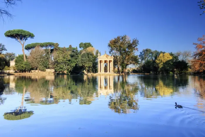 Framed Print : Italy, Rome, Villa Borghese lake Framed Print : Italy, Rome, Villa Borghese lake