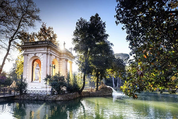 Italy, Rome, Villa Borghese lake
