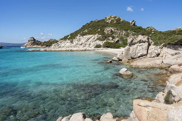 Italy, Sardinia, Gallura, Spargi Isle, Cala Corsara. Cala Corsara by Spargi isle is a