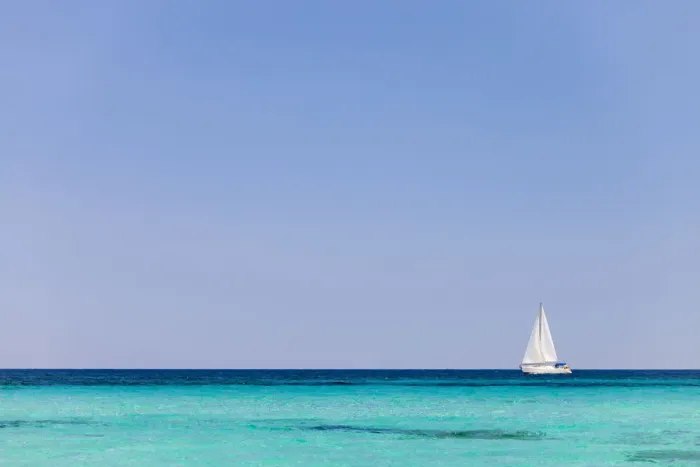 Framed Print : Italy, Sardinia, Olbia-Tempo, Berchidda. A sailing boat out at sea Framed Print : Italy, Sardinia, Olbia-Tempo, Berchidda. A sailing boat out at sea