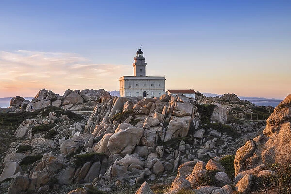 Italy, Sardinia, Santa Teresa Gallura, Lighthouse at Capo Testa