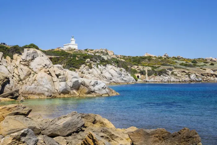 Framed Print : Italy, Sardinia, Santa Teresa Gallura, Capo Testa, Cala Spinosa cove and Lighthouse Framed Print : Italy, Sardinia, Santa Teresa Gallura, Capo Testa, Cala Spinosa cove and Lighthouse
