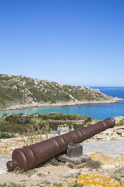 Italy, Sardinia, Santa Teresa Gallura, Cannon at Longosardo Tower