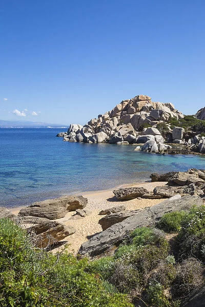 Italy, Sardinia, Santa Teresa Gallura, Capo Testa, Beach at Cala Spinosa
