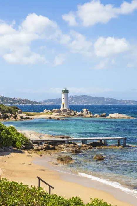 Framed Print : Italy, Sardinia, Sassari Province, Palau, Porto Faro Lighthouse
