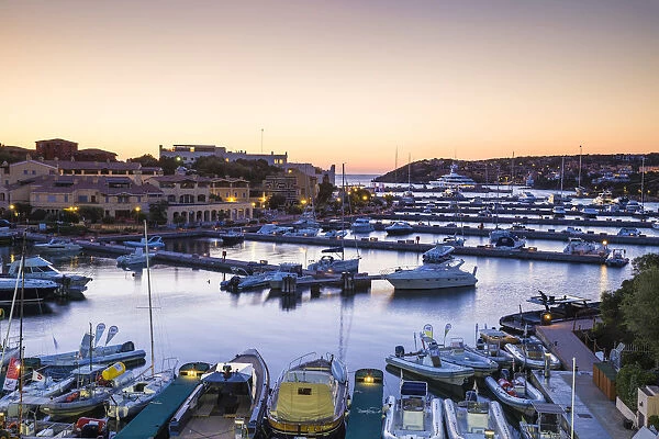 Italy, Sardinia, Sassari Province, Costa Smeralda, Porto Cervo, View of marina
