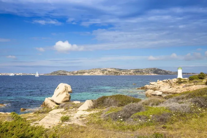 Framed Print : Italy, Sardinia, Sassari Province, Palau, Porto Faro Lighthouse with La Maddalena island Framed Print : Italy, Sardinia, Sassari Province, Palau, Porto Faro Lighthouse with La Maddalena island