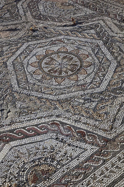 Italy, Sardinia, Southwest Sardinia, Nora, Roman Ruins, mosaic floor