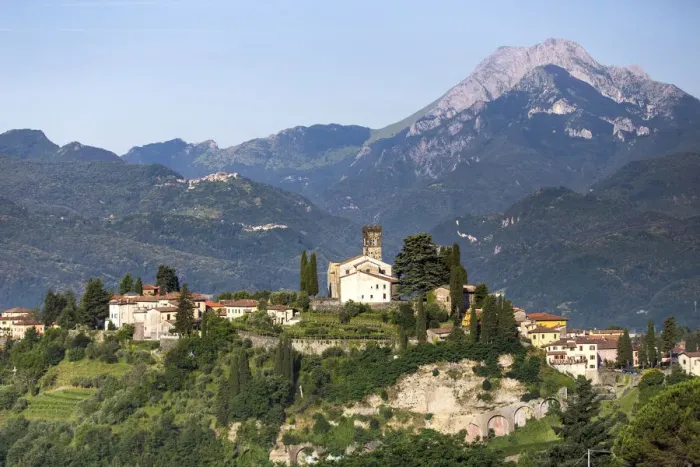 Framed Print : Italy, Serchio Valley, View of Barga Framed Print : Italy, Serchio Valley, View of Barga